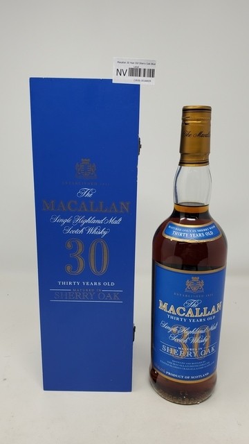 Macallan 30 Year Old Sherry Oak Blue Label