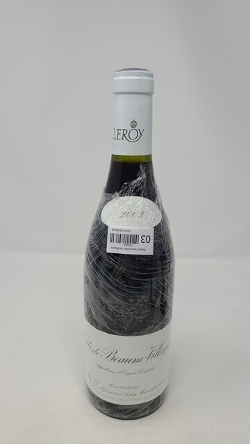 Maison Leroy Cotes de Beaune Villages 2003