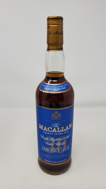 Macallan 30 Year Old Sherry Oak Blue Label